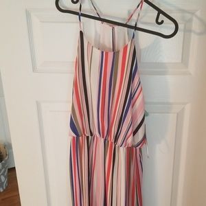 French Grey nichelle side slit maxi dress